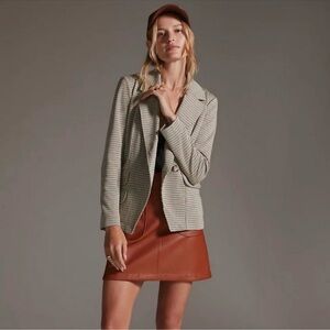 Anthropologie Maeve Collegiate Plaid Knit Blazer Size 3X